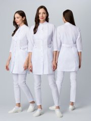 Халат женский MedLine Ева (тк.Смесовая,120), белый