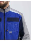 Костюм Вектрон-1 (тк.Смесовая,240) брюки, васильковый/т.синий/св.серый