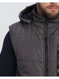 Жилет утепленный с капюшоном Резко (тк.Таслан,135), т.серый