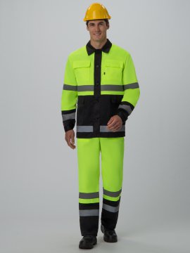 Костюм сигнальный Яркон-2 СОП (тк.Смесовая,210) п/к, лимонный/черный