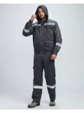 Костюм Нейч-2 СОП с капюшоном (тк.Смесовая,210) п/к, т.серый/св.серый