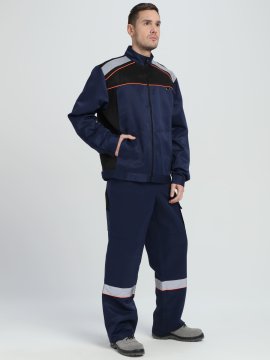 Костюм Практичный-2 СОП (тк.Смесовая,210) п/к, т.синий/черный