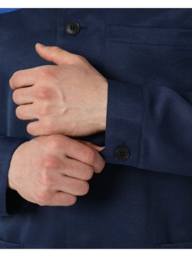 Халат Лигор (тк.Смесовая,210), т.синий/васильковый