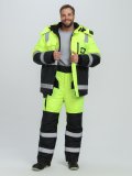 Костюм зимний сигнальный ProfLineSpecialist (тк.Оксфорд PU) брюки, желтый/черный
