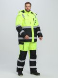 Костюм зимний сигнальный ProfLineSpecialist (тк.Оксфорд PU) брюки, желтый/черный