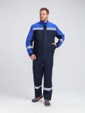 Костюм Бриготек-1 СОП (тк.Смесовая,260) брюки, т.синий/васильковый