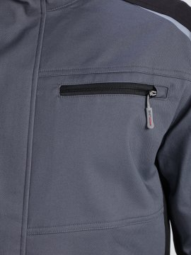 Костюм ProfLineLeader-1 (тк.Хлопок/Спандекс,260) брюки, серый/черный